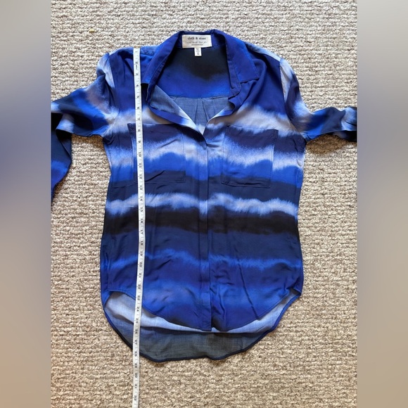 Anthropologie Cloth & Stone Ombre Blue Women's Blouse Size X Small - Picture 6 of 6